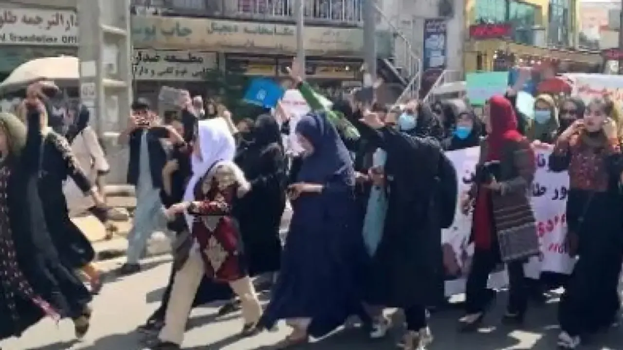 Taliban fire shots, beat women protesters in Kabul