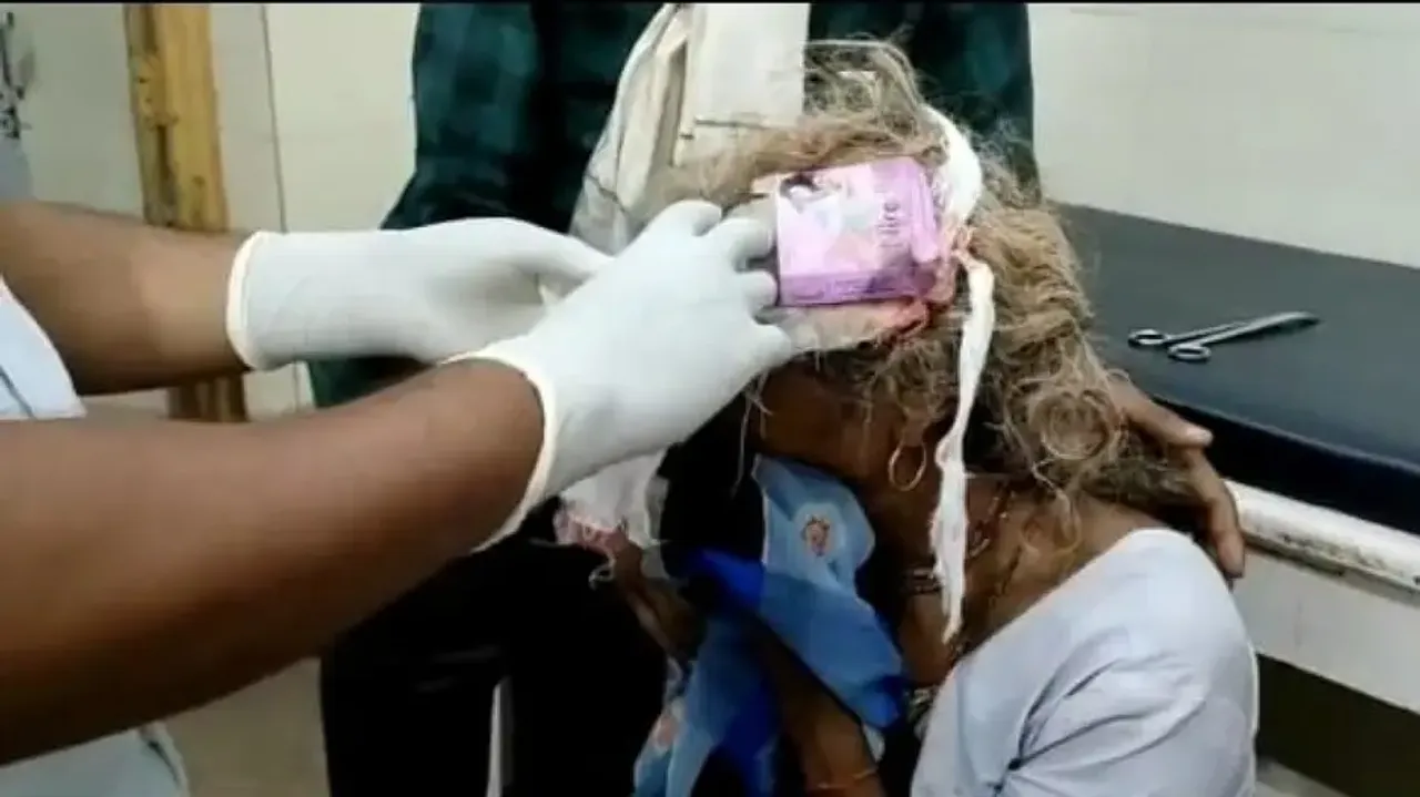 Doctor treating patient 