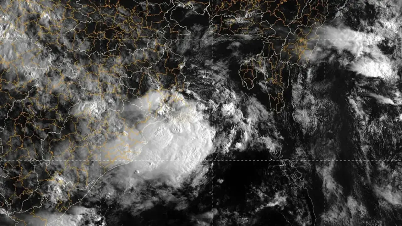 Satellite Image Of Clouds Over Bay Of Bengal