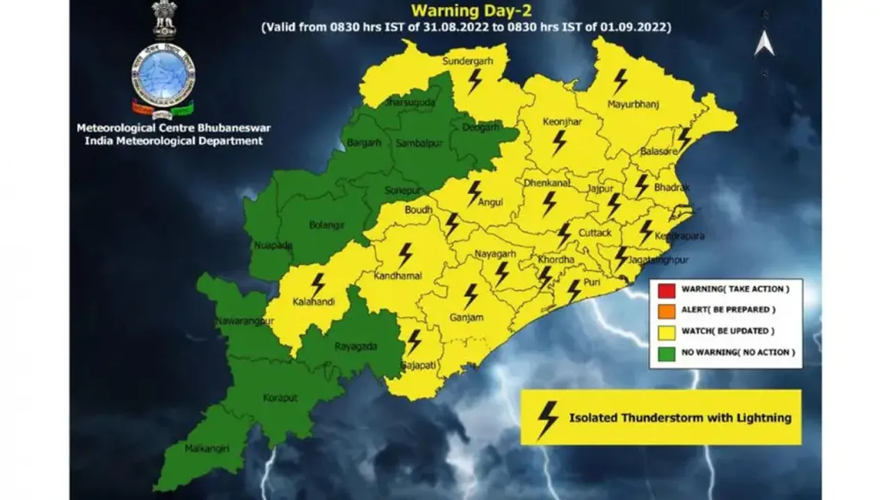 Several Odisha districts likely to experience thunderstorm activities: IMD