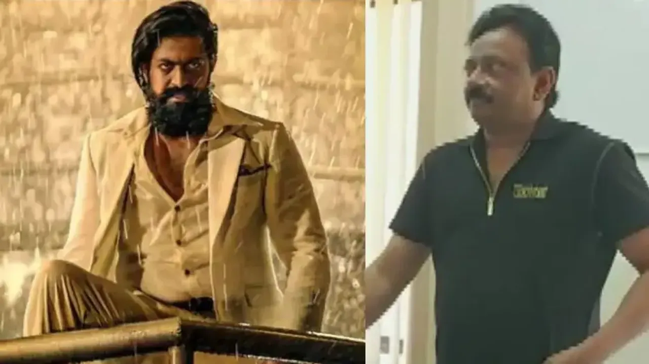 Yash in KGF Chapter 2 (Left) Ram Gopal Verma (Right)