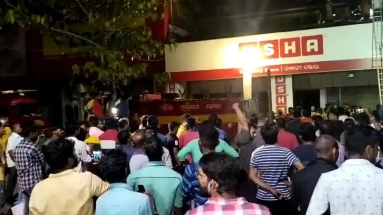 Shop at Market Building in Bhubaneswar catches fire