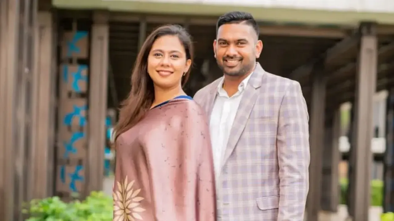 Rajapaksa with his beautiful wife