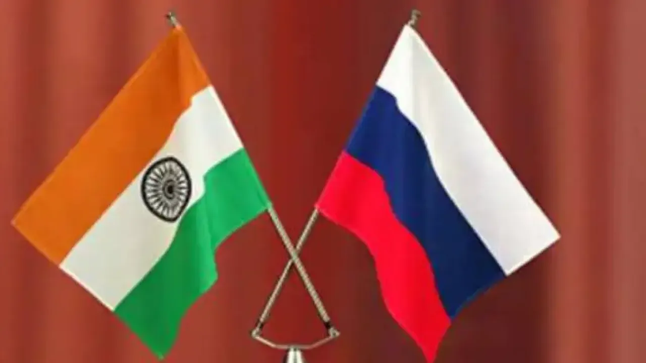 India Russia flag