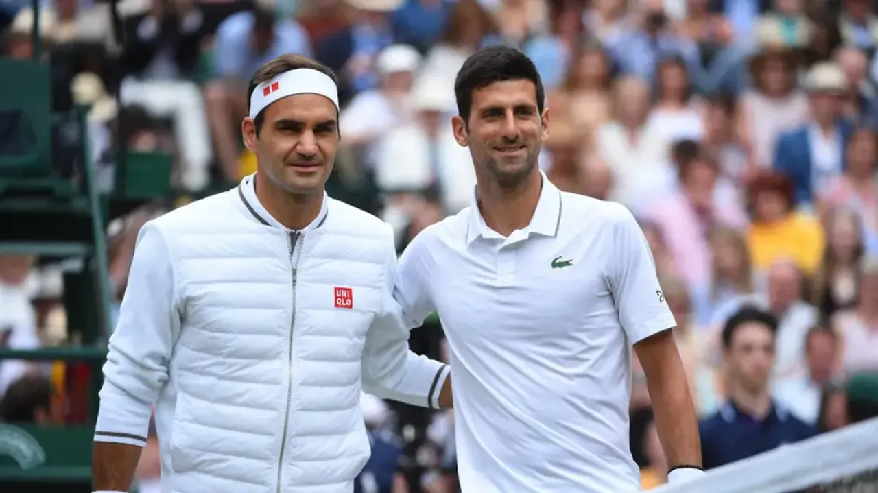 Novak Djokovic and Roger Federer