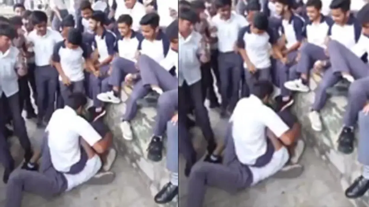 School boys brutally fight over falling in love with the same girl #Watch