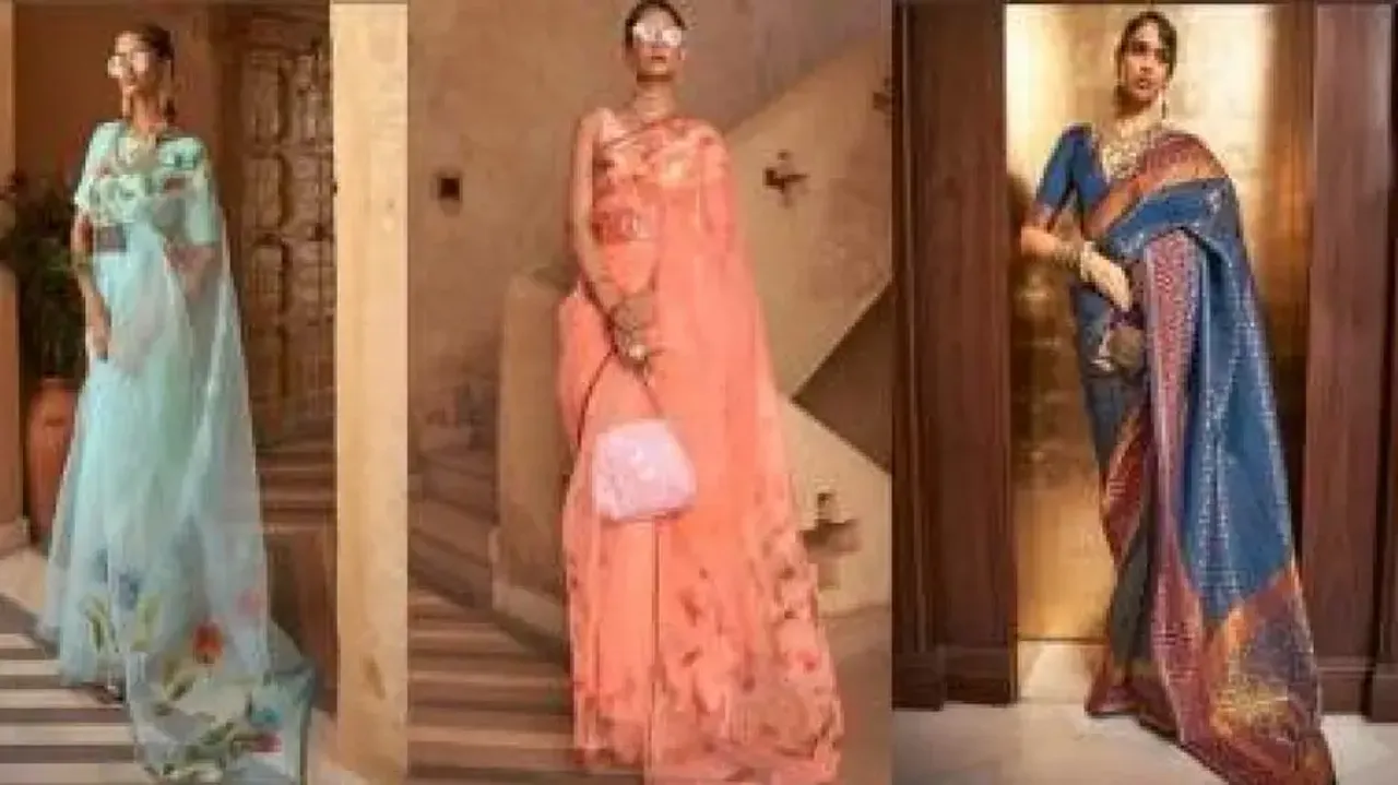 Quirky saree wearing styles
