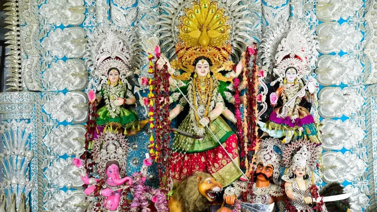 Silver Tableau At Chauliaganj Durga Puja, Cuttack