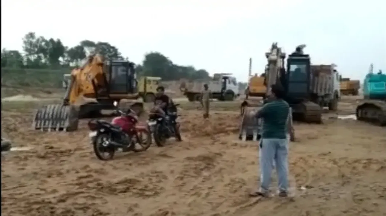 Illegal Sand Mining At Subarnarekha Riverbed