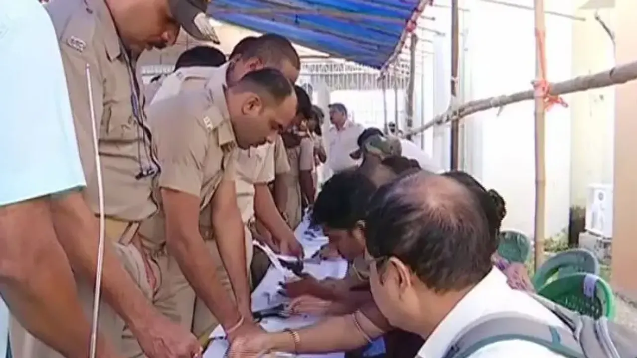 Dhamnagar bypoll: Poll personnel start journey for polling booths