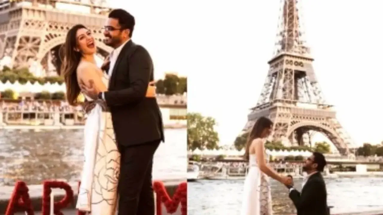 Hansika Motwani with her boyfriend