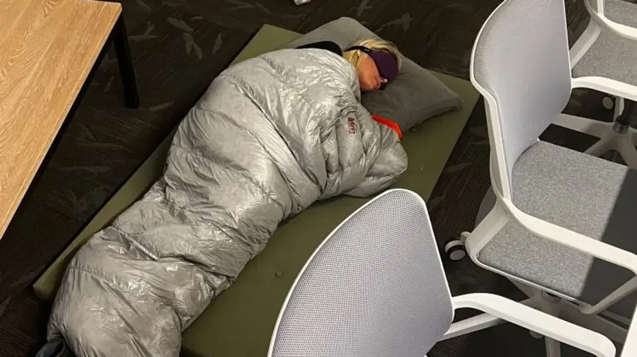 Twitter manager found sleeping on office floor after working extra hours