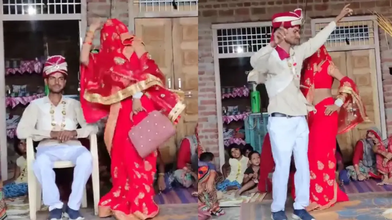 Bride, groom go berserk on wedding stage