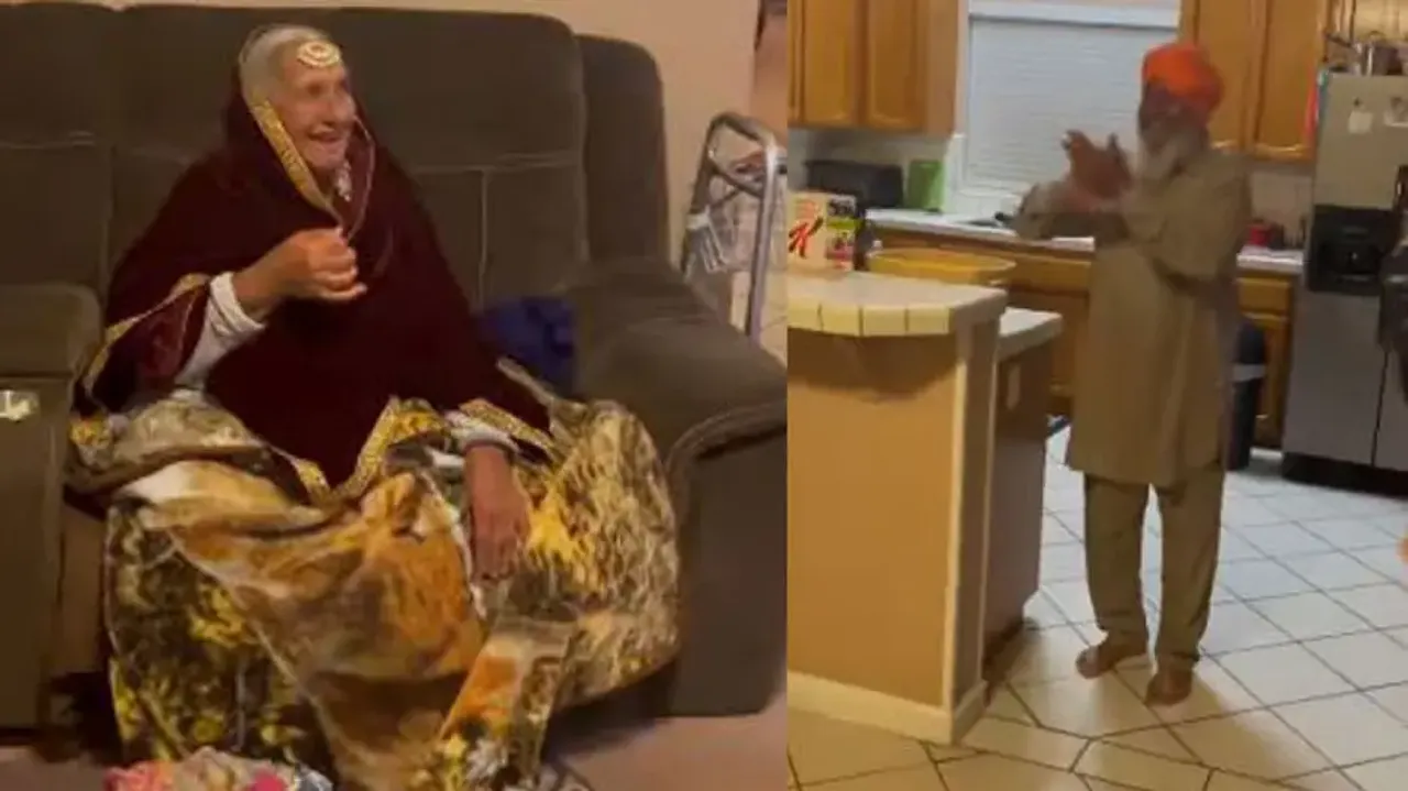 Desi old man’s reaction after seeing his wife as bride is pure joy #Watch