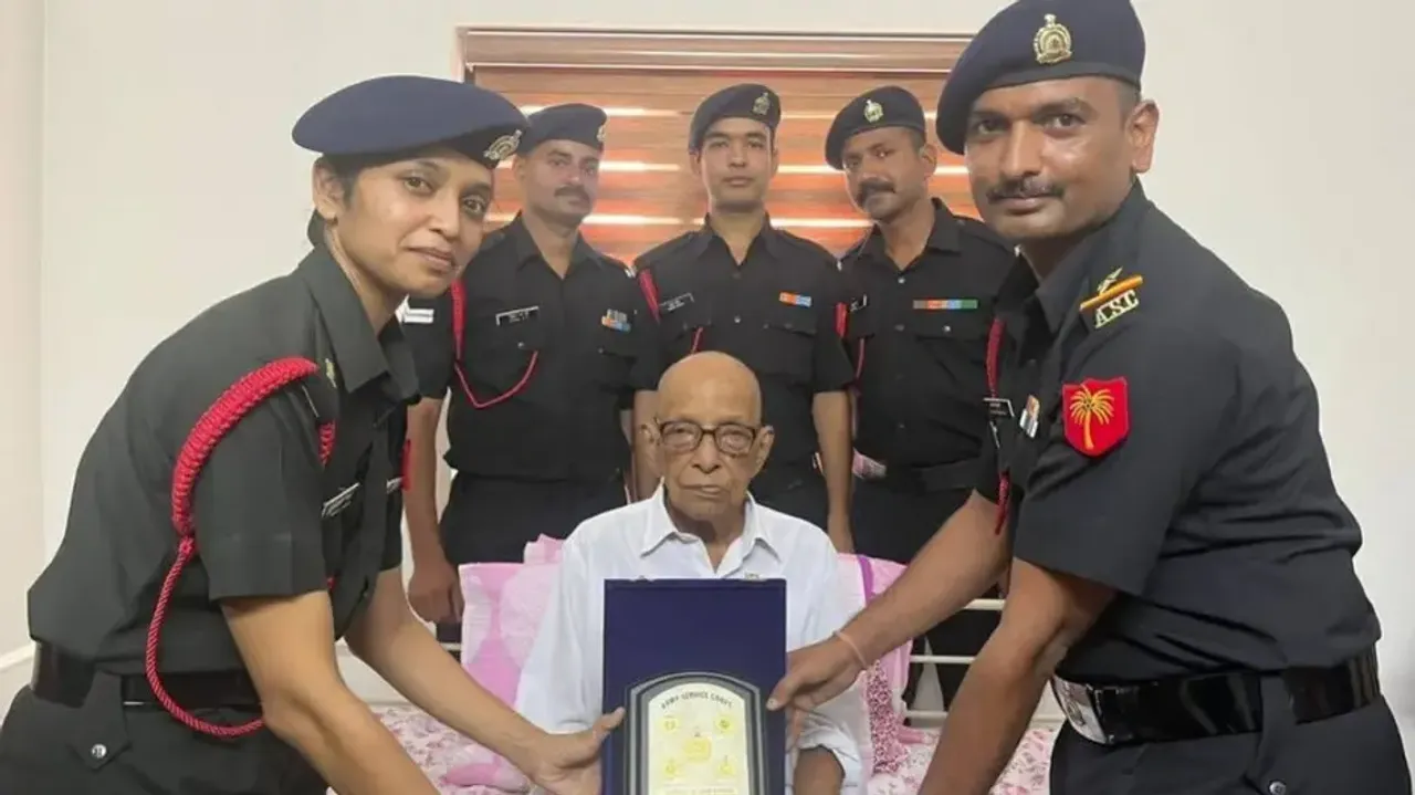 Watch: Indian Army earns kudos for celebrating retired soldier’s 100th birthday 