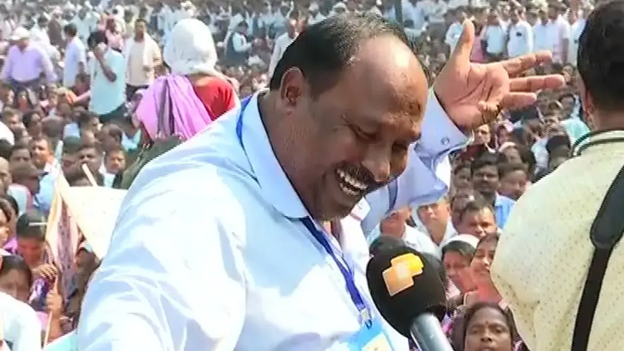 Protesting Teacher Posing As King Kansa