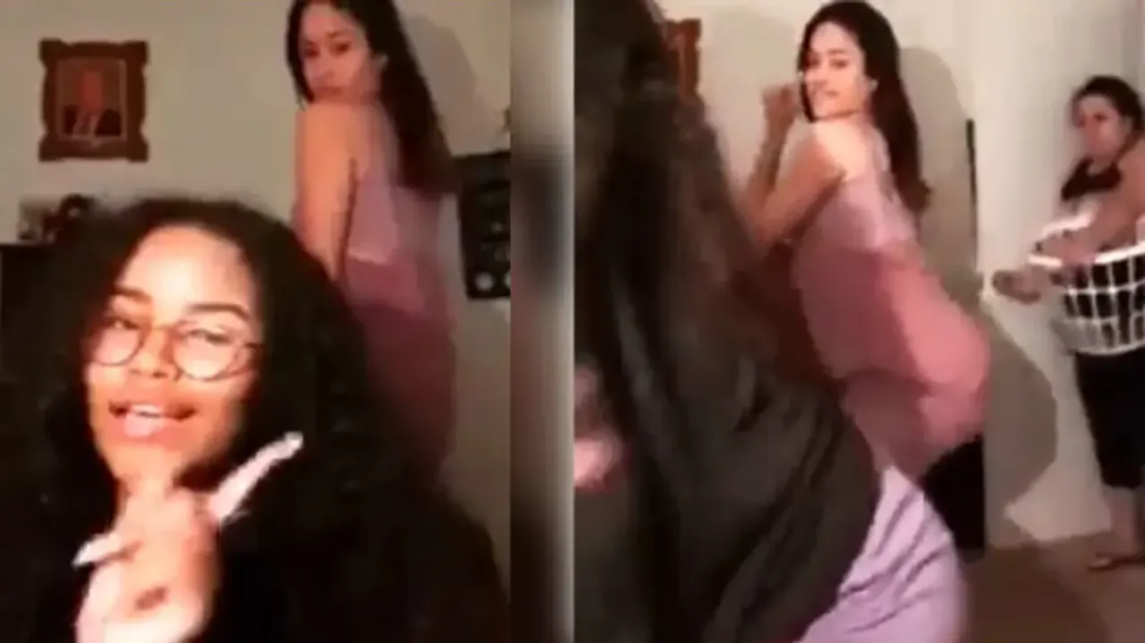2 girls caught by mom while twerking for TikTok video, woman turns violent; watch