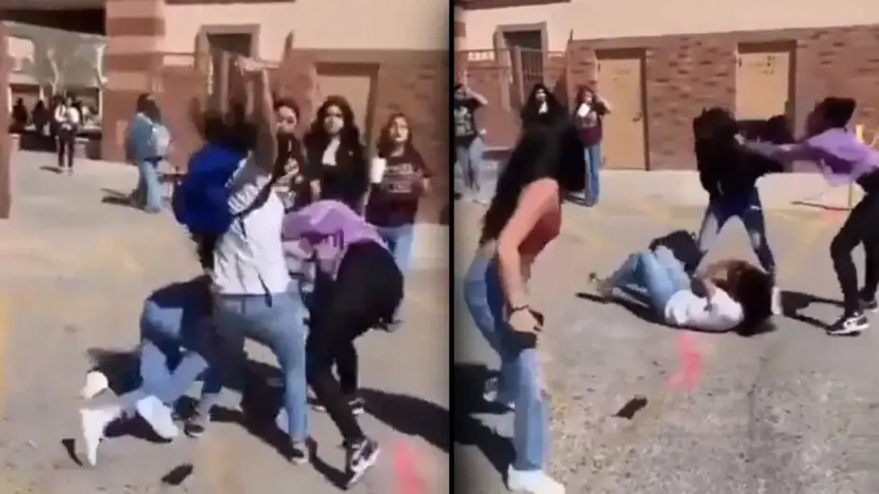 College girl takes down 3 girls single-handed in fierce fight, watch