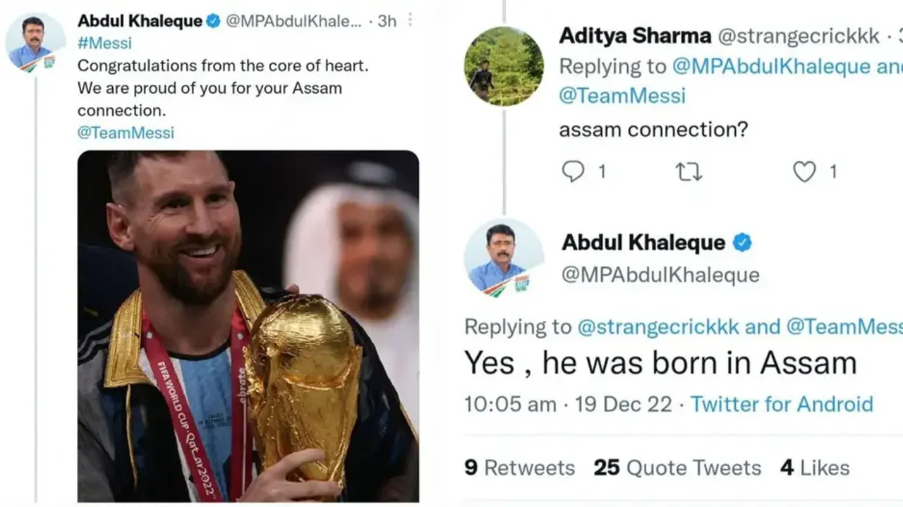 Lionel Messi was born in Assam! Congress MP's claim triggers hilarious meme fest 