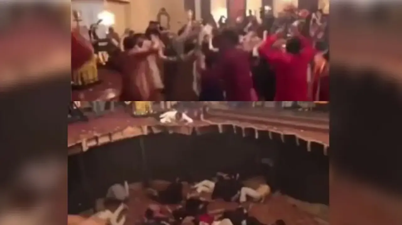 Dance floor collapses at wedding event, video will send chills down your spine; watch