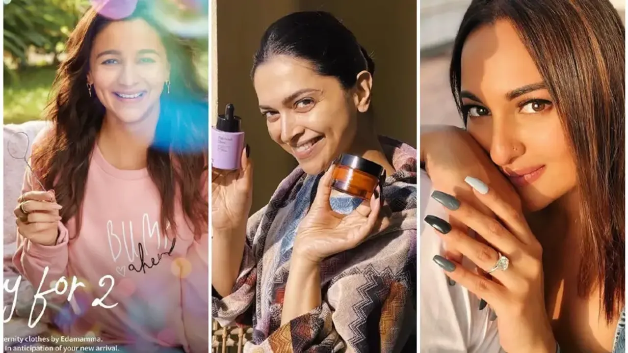 Alia Bhatt, Deepika Padukone and Sonakshi Sinha promoting their brands