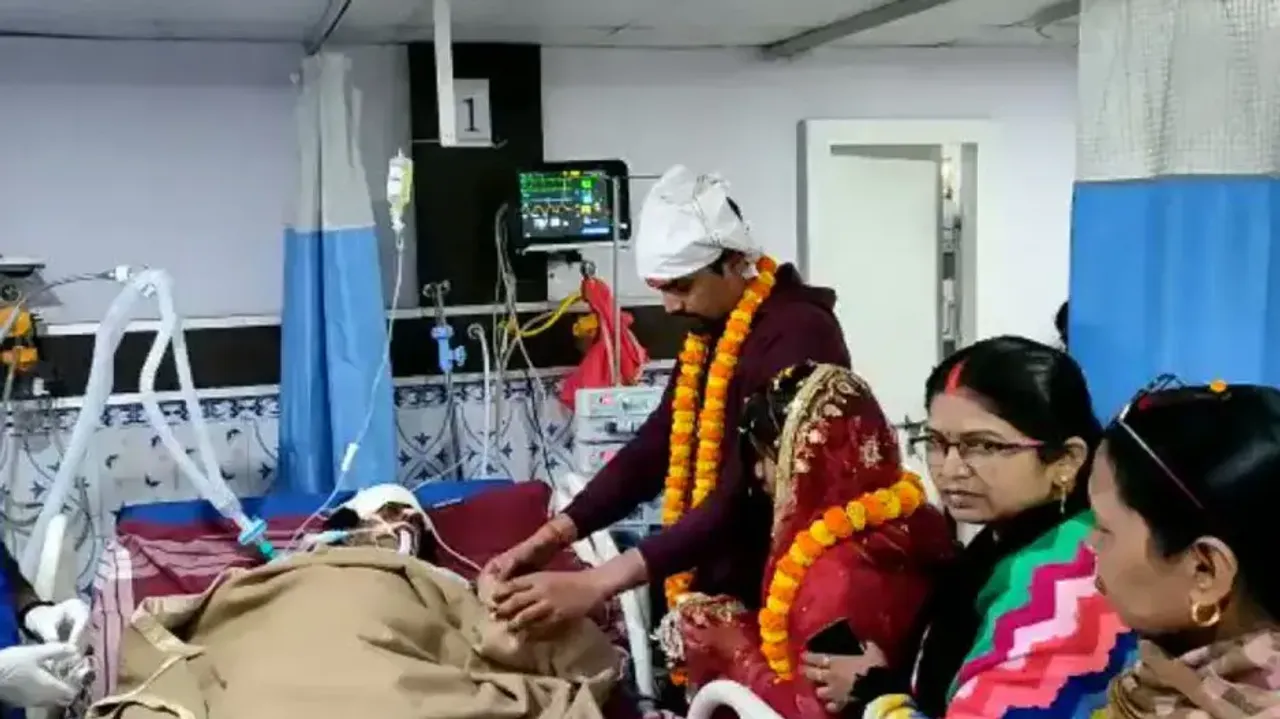 Woman gets married inside hospital ICU to fulfil mom’s last wish – Watch emotional video