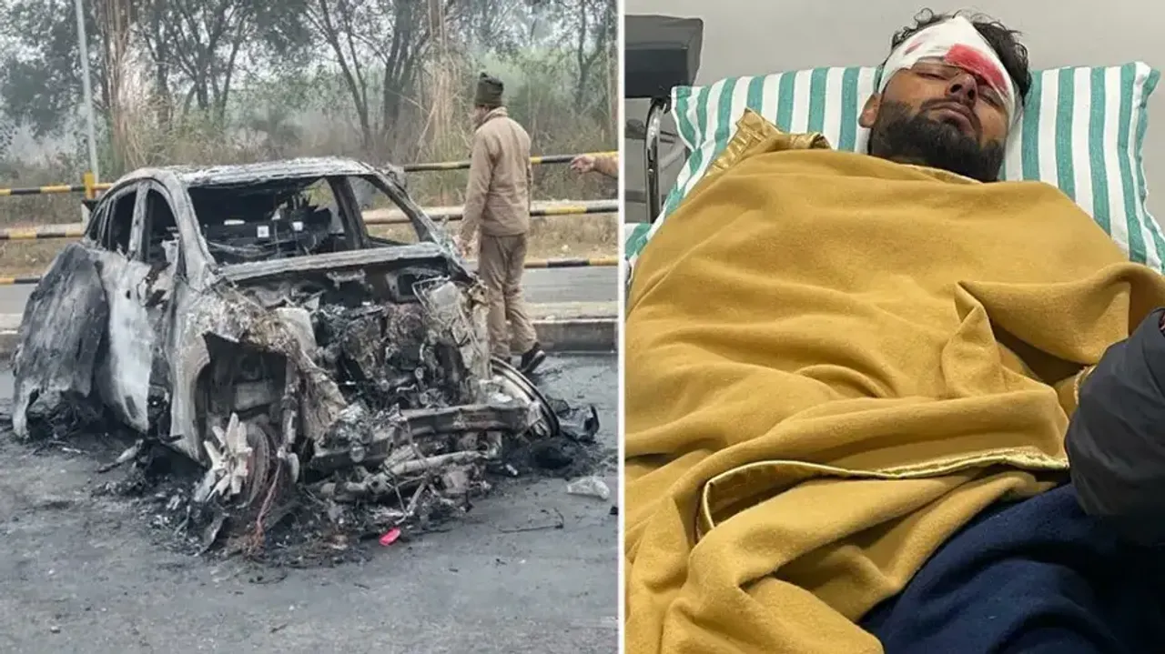 Rishabh Pant suffers serious injuries in accident, Mercedes car catches fire
