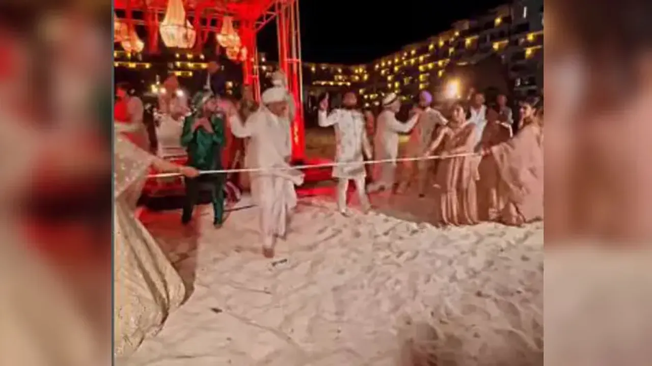 'Joota Chupai' ritual at Indian wedding goes to another level, watch who wins in ‘Tug of War’