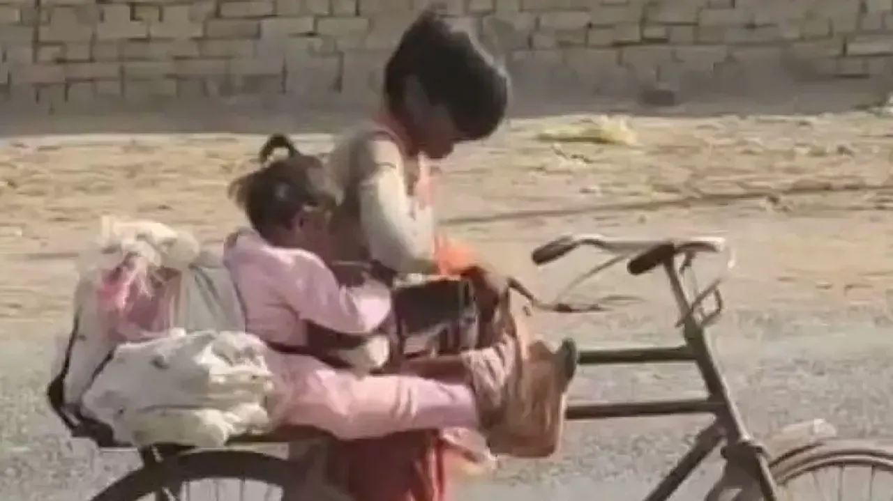 Brother’s Love: Video of little boy protecting sister during cycle ride wins hearts