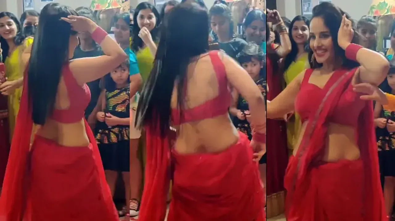 Girl’s stunning belly dance in saree on Pushpa’s Oo Antava song leaves netizens shaken, watch