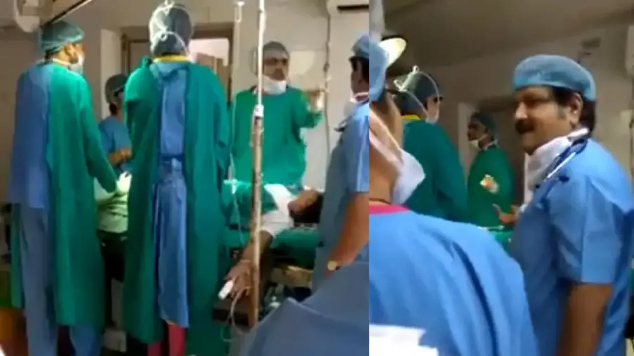 Doctors engage in brawl while patient lies on operation theatre bed, watch