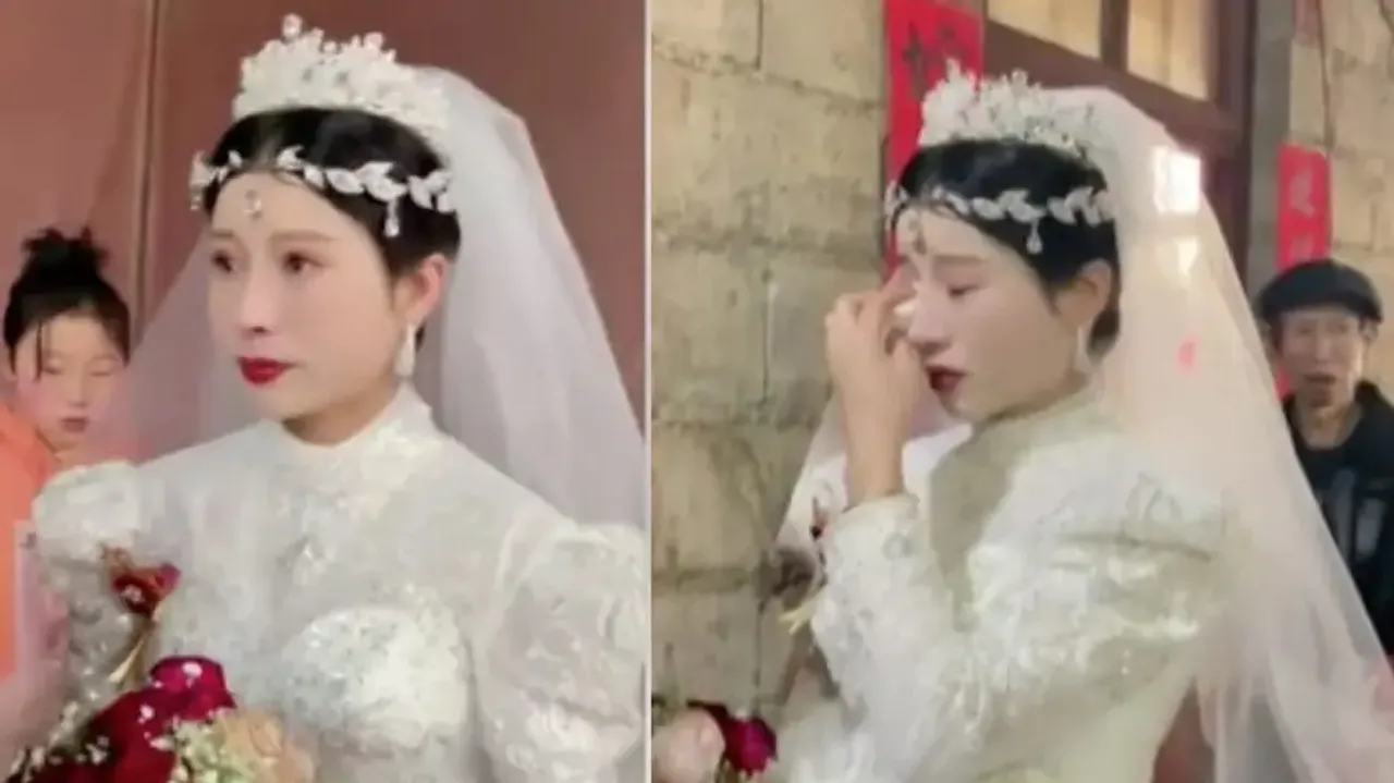 Forced to marry for parents' happiness, bride breaks down at wedding stage