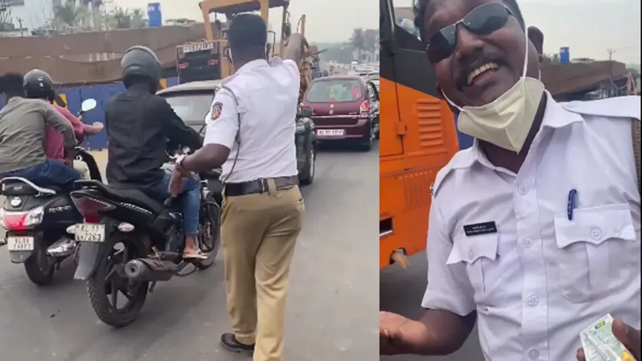 Cop goes out of the way to help car owner, wins hearts; watch