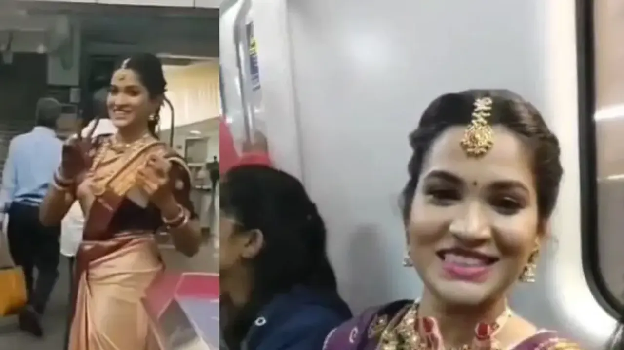 Peak Bengaluru moment: Bride takes metro to avoid traffic, reach wedding venue on time