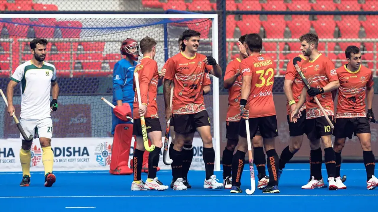 Australia players celebrate
