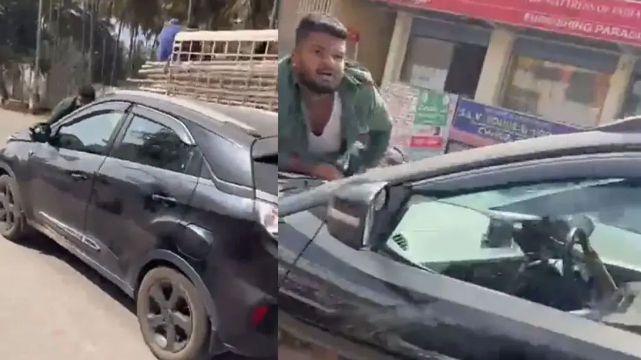 Bengaluru road rage: Woman drags man on car bonnet for 1 km; watch
