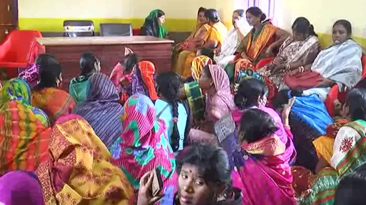 Protest against sarpanch