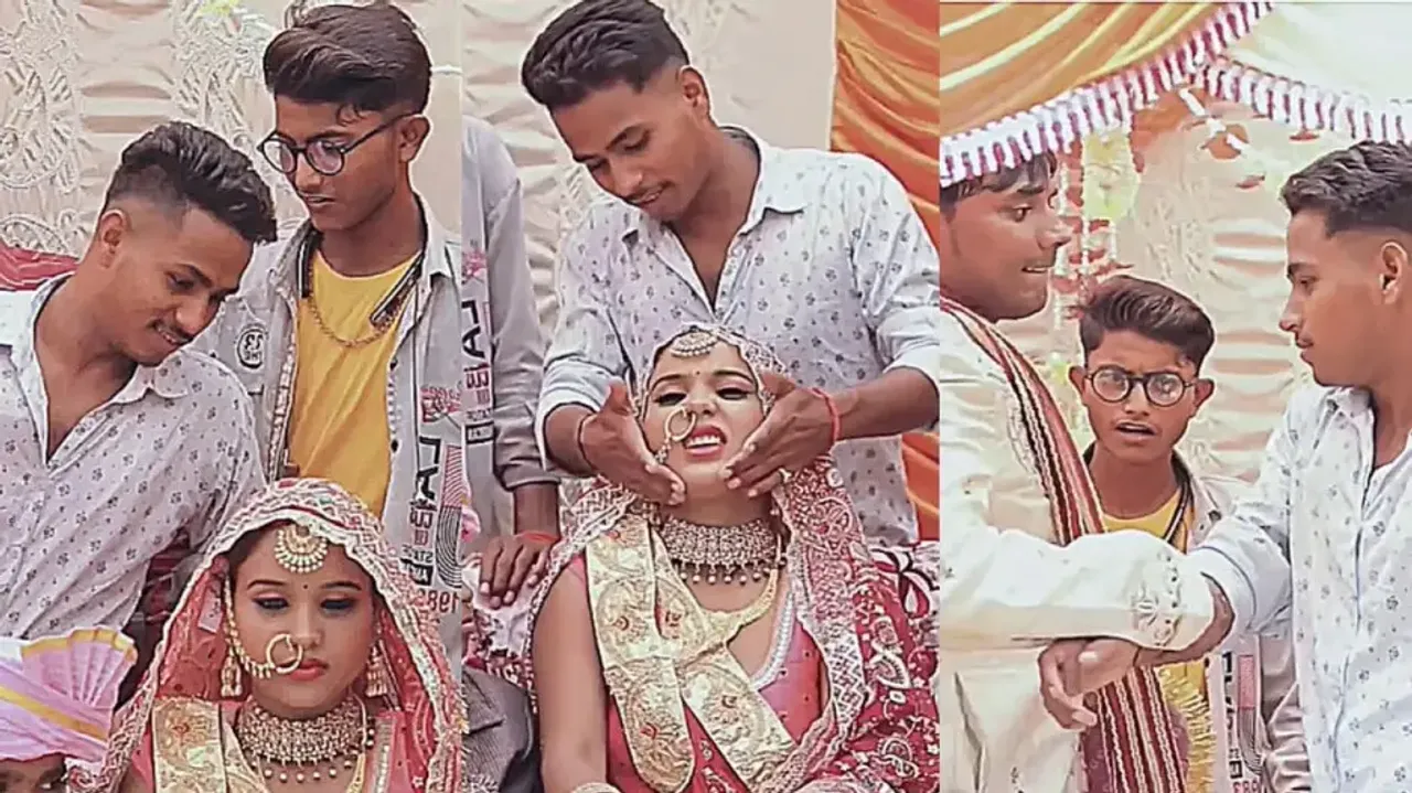 Groom slaps friend who touches bride on wedding 