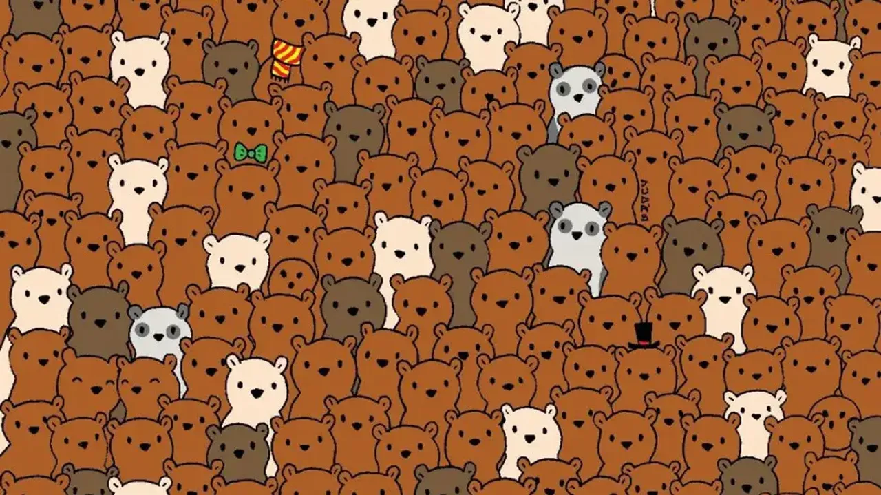 Spot 3 coconuts among bears in 11 seconds if you can; challenge is on...