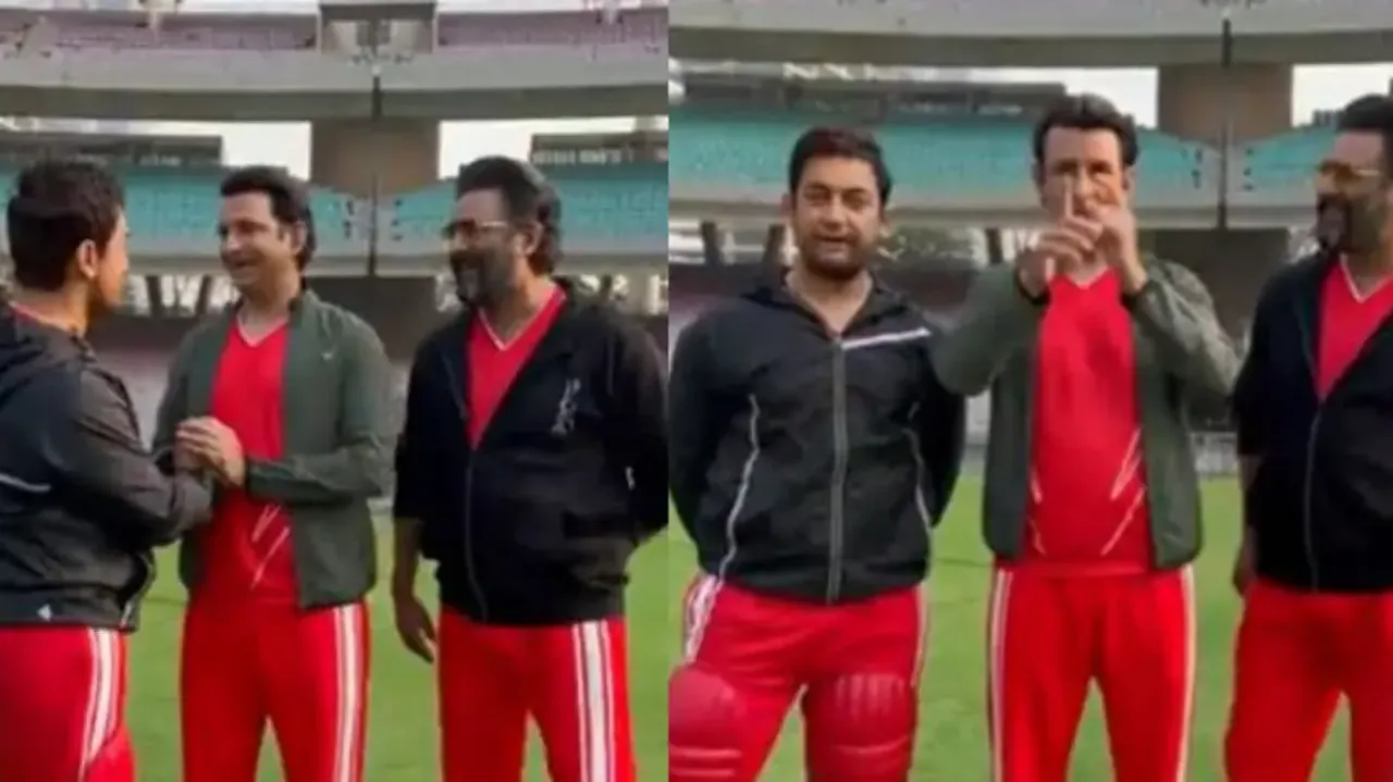 '3 Idiots' Aamir Khan, Madhavan and Sharman Joshi reunite, share group hug