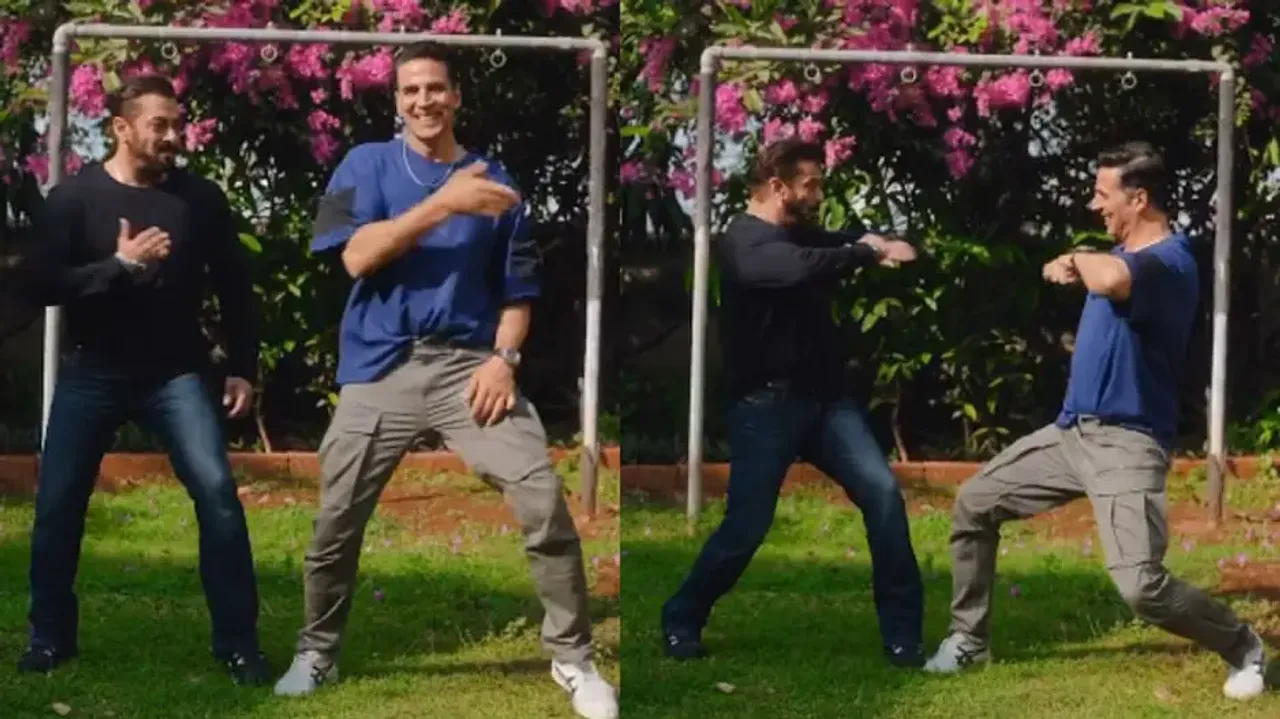 Salman Khan joins Akshay Kumar, fuels 'Main Khiladi Tu Anari' vibes; watch