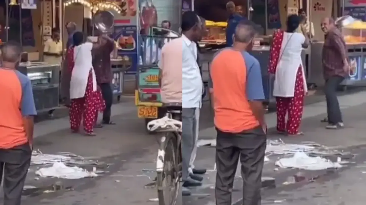 Elderly couple fights on road; netizens hail it as a ‘dream’, watch