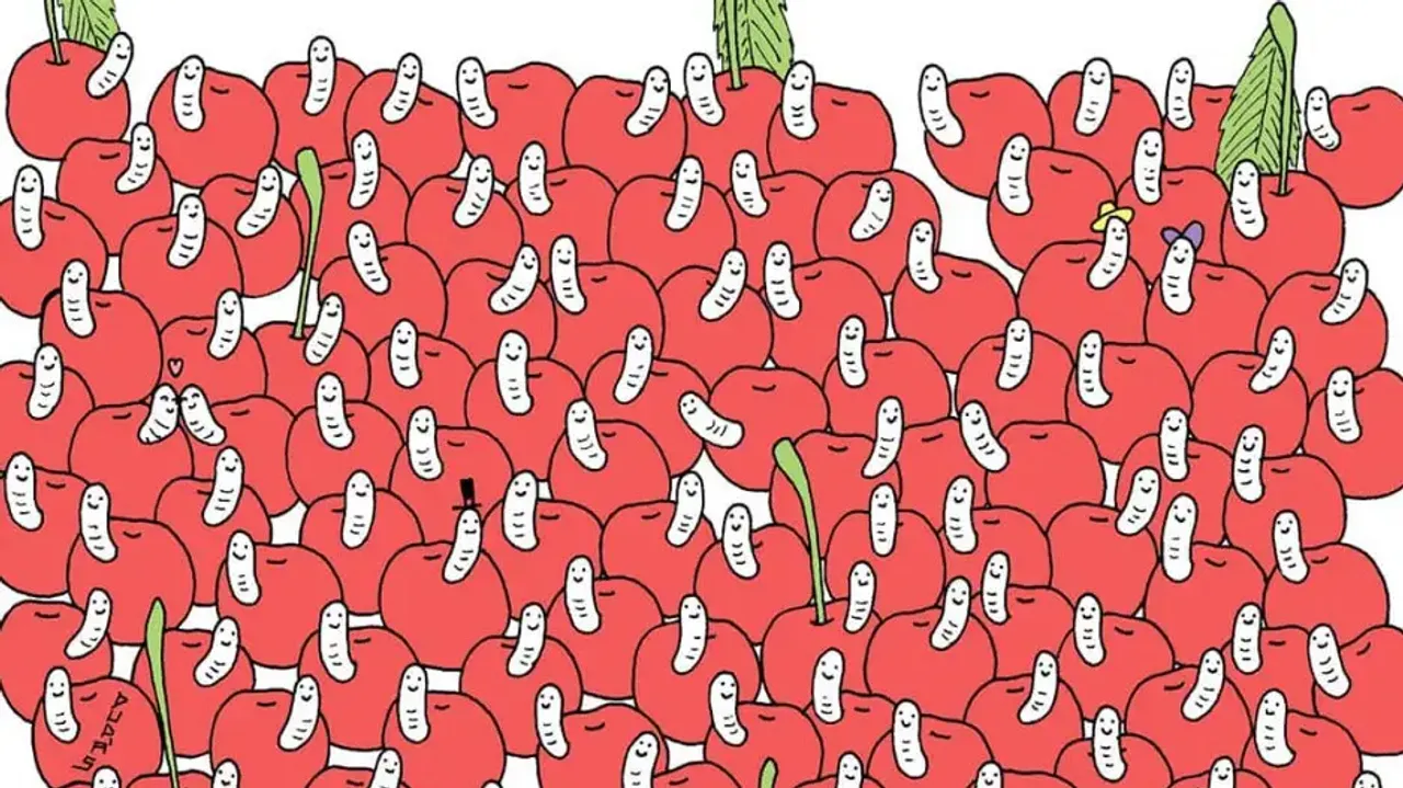 Only 2% can find the hidden cherry without a worm in 13 seconds. 