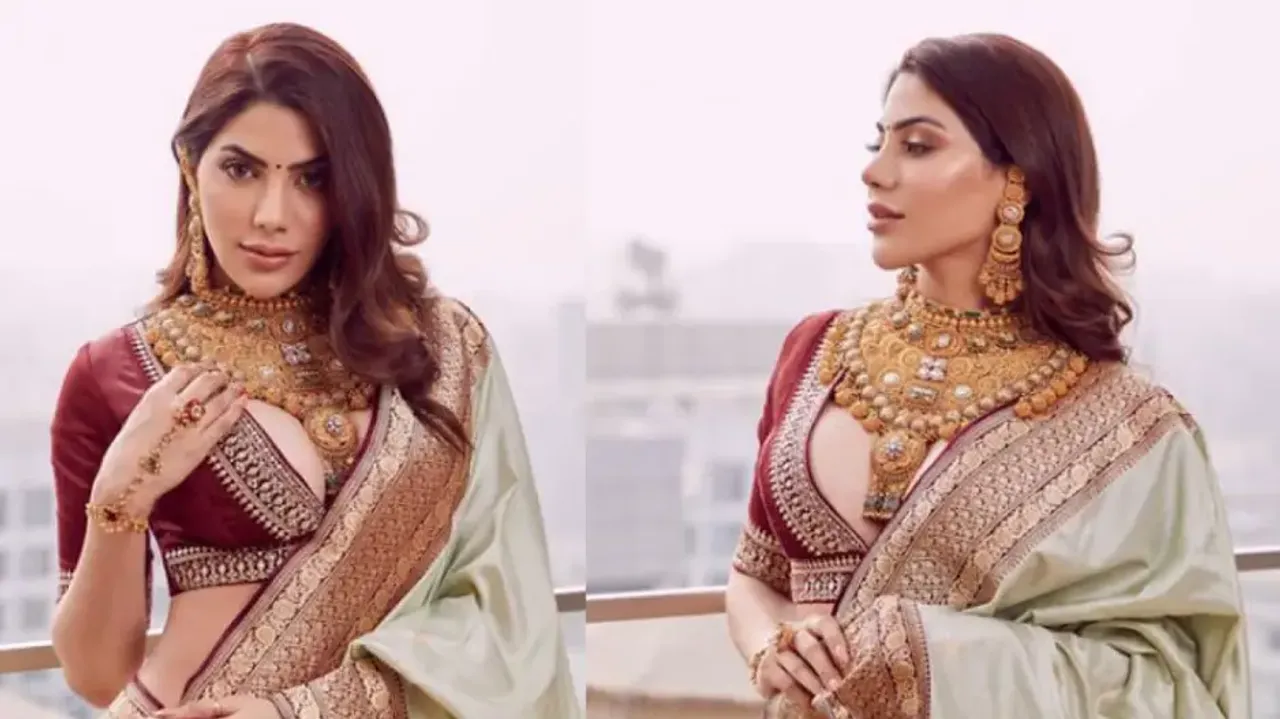 Nikki Tamboli raises heat in latest photoshoot in saree, netizens do ‘Gandi Baat’