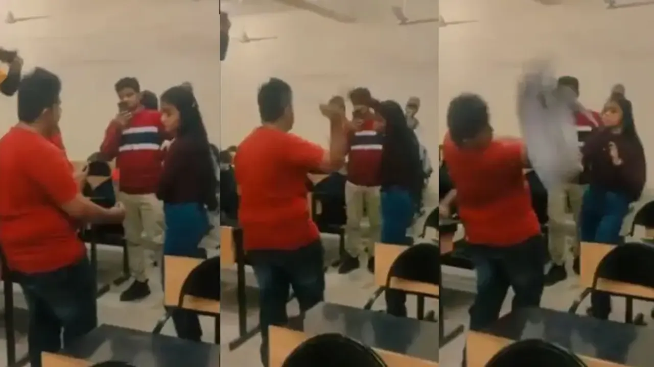 Boy proposes to girl inside classroom, watch both in ‘action mode’ after rejection