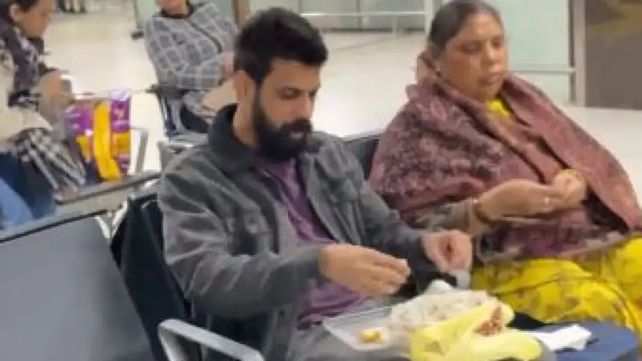 Man relishes ‘mom-packed’ aloo paratha at airport