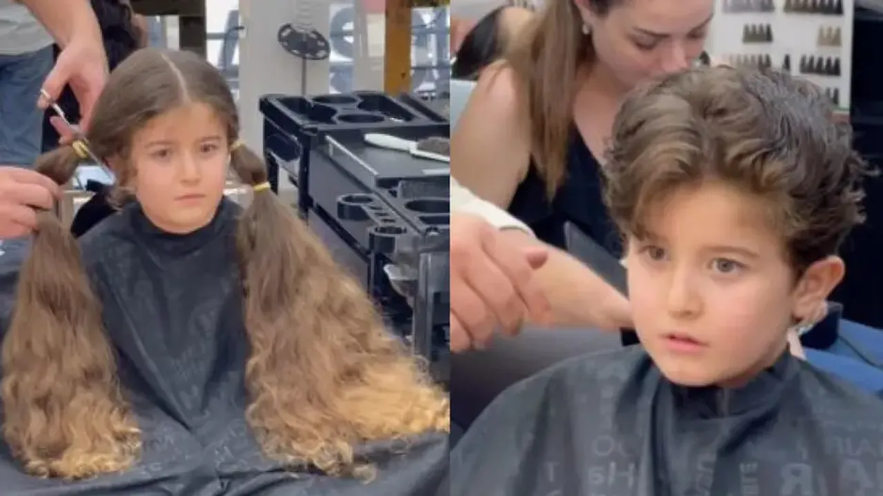 Little ‘girl’ turns into boy moments after hair cut, leaves internet stunned