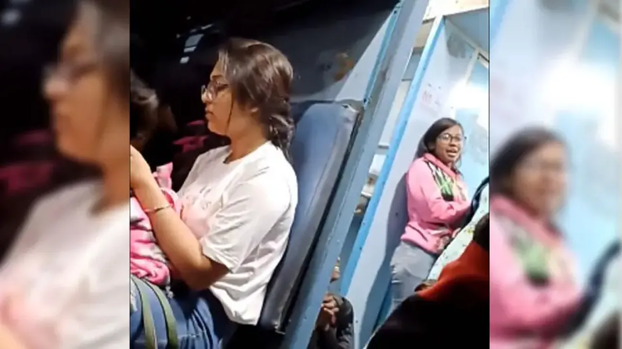 Girl smokes ‘ganja’ while travelling in express train, co-passenger shares video; watch