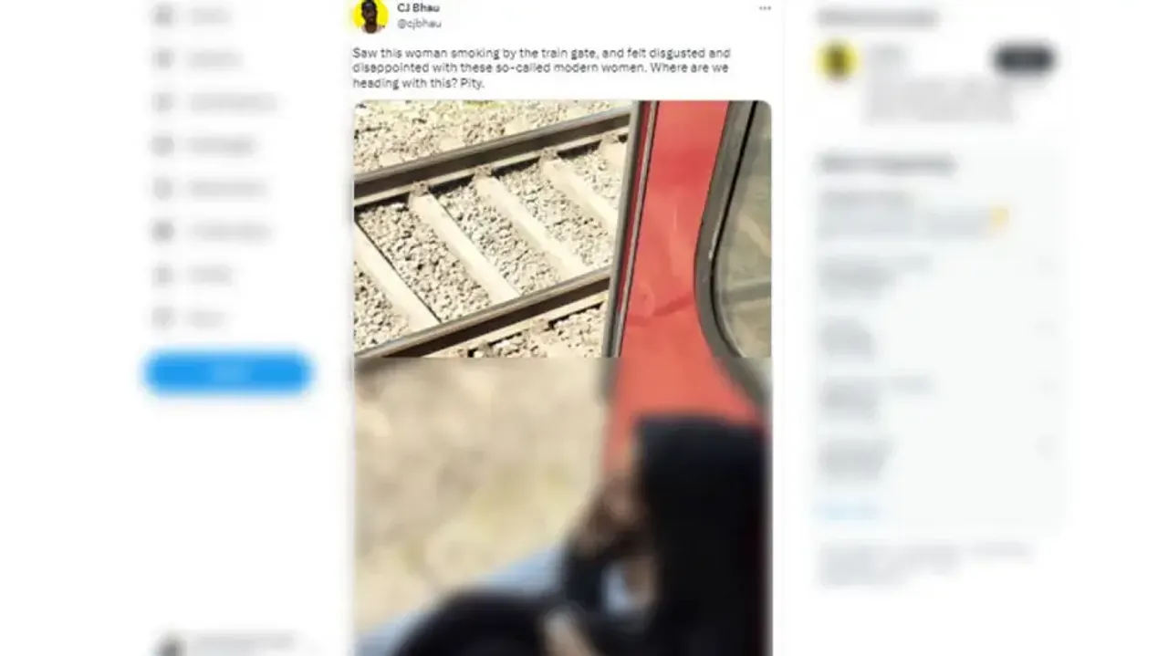 Girl spotted smoking on train, pic goes viral; netizens express anguish