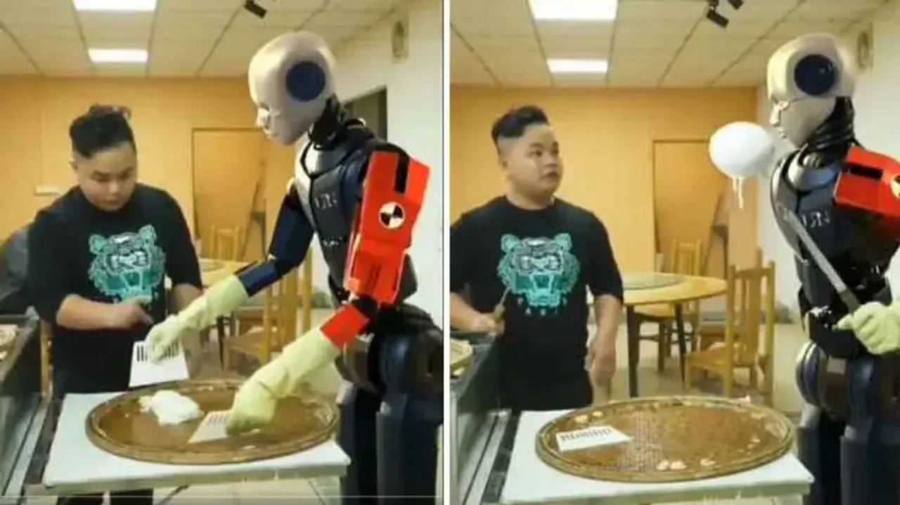 Annoyed man teaches robot, what the humanoid did will leave you ROFL; watch